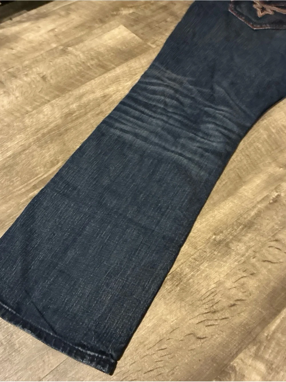 Vintage Rock Revival DAN Straight Jeans Men’s SZ 42 Blue Red Used Rare